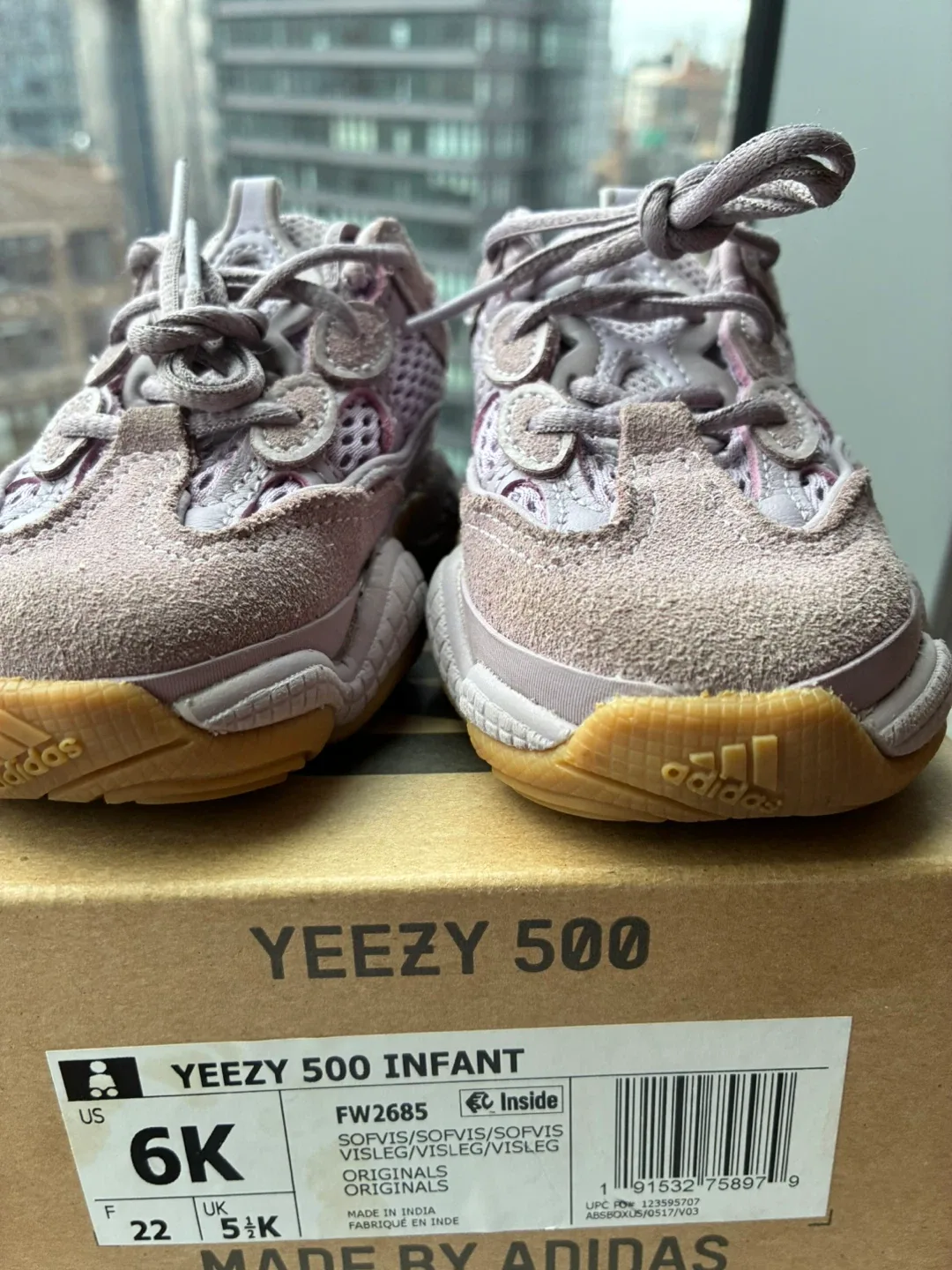 Adidas Yeezy 500 Infant 6K kids Toddler lavender purple lilac