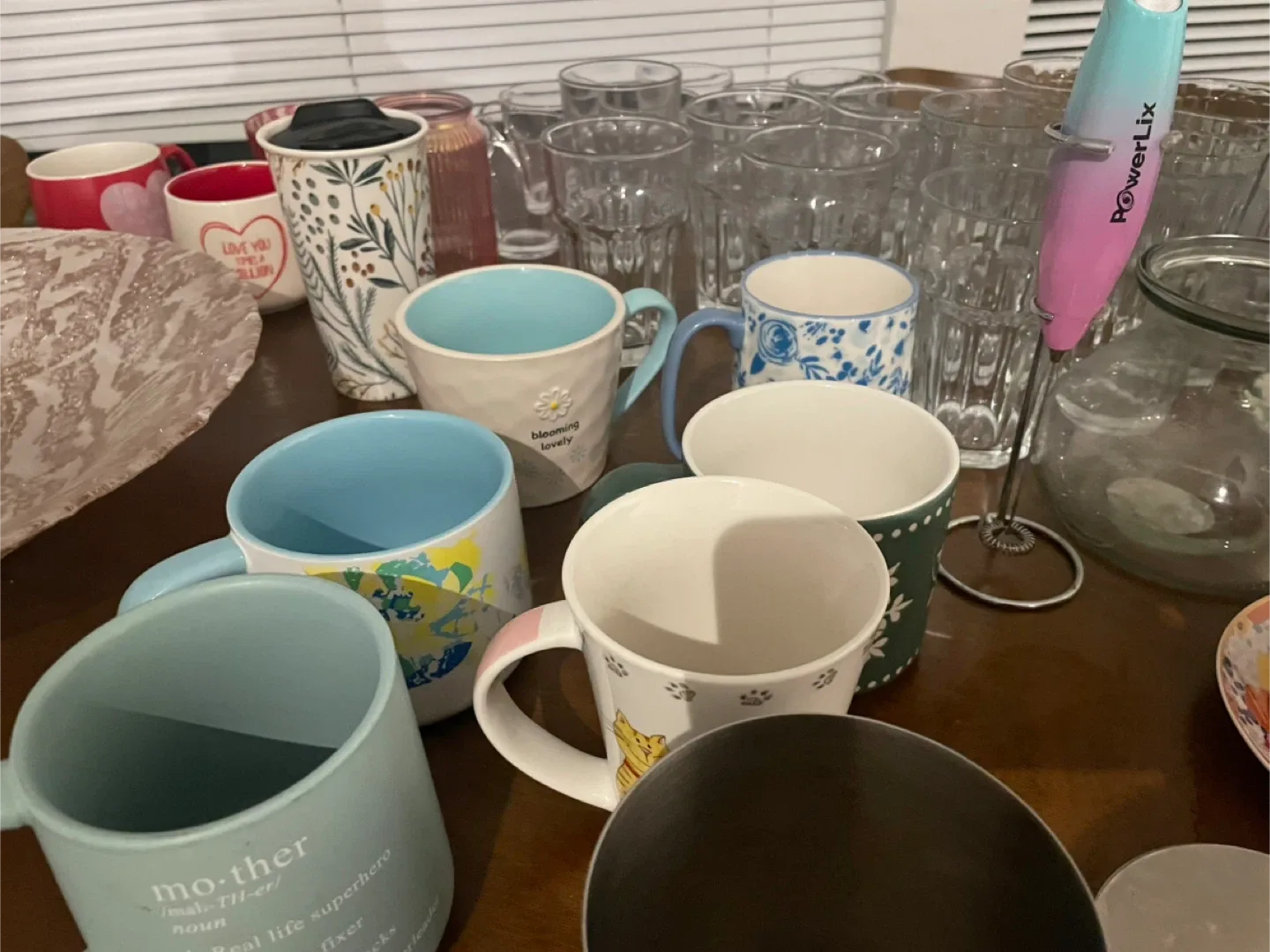 Assorted Mugs and Glassware