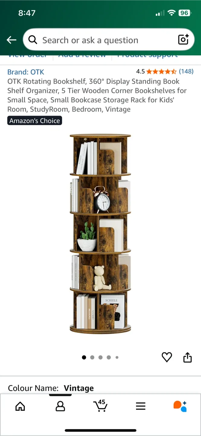 Giantex Rustic Brown Computer Desk - 43" Wooden Home Office Desk image indicator(2)