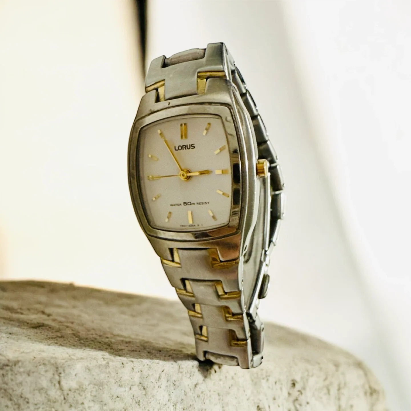 Lorus by Seiko Vintage Silver Tank Watch – Two-Tone image indicator(2)