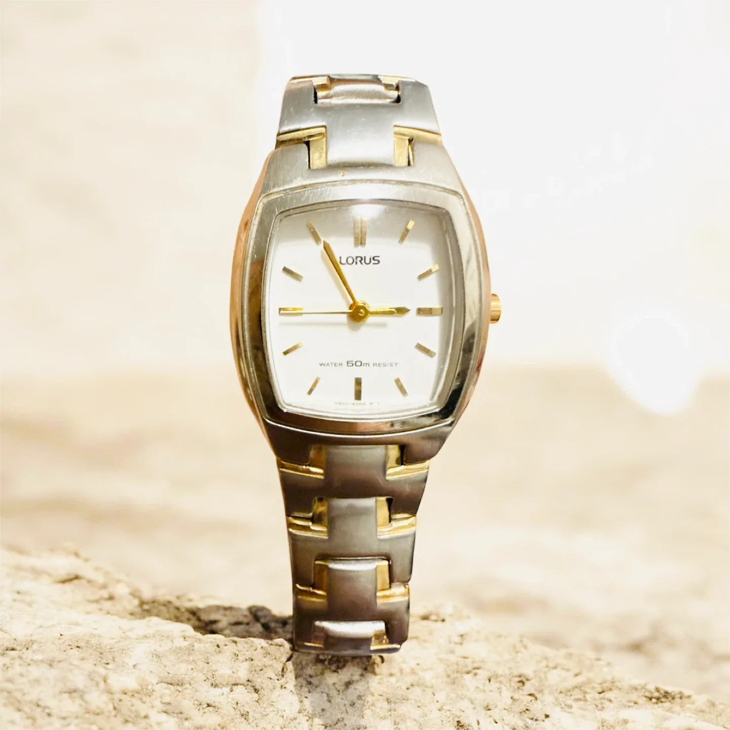 Lorus by Seiko Vintage Silver Tank Watch – Two-Tone