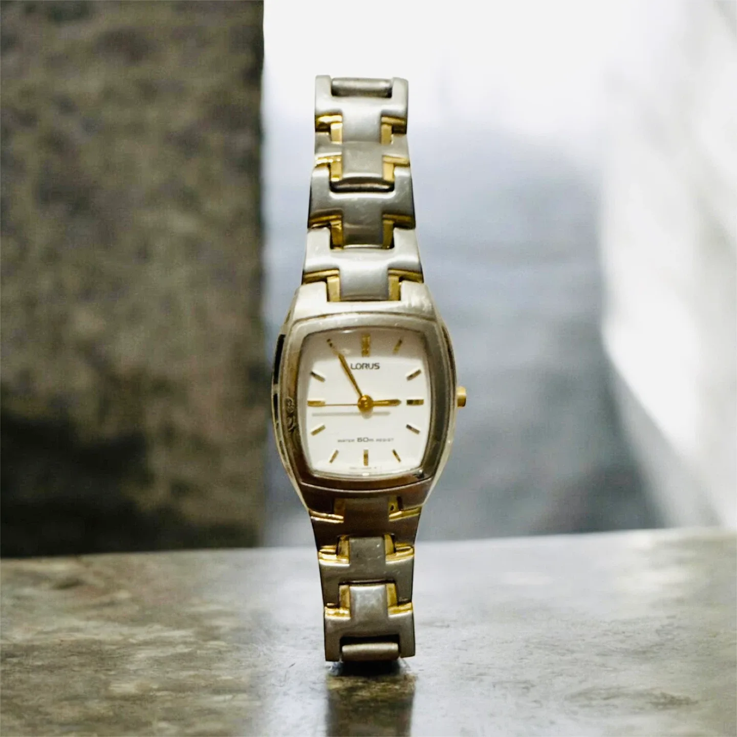 Lorus by Seiko Vintage Silver Tank Watch – Two-Tone image indicator(3)