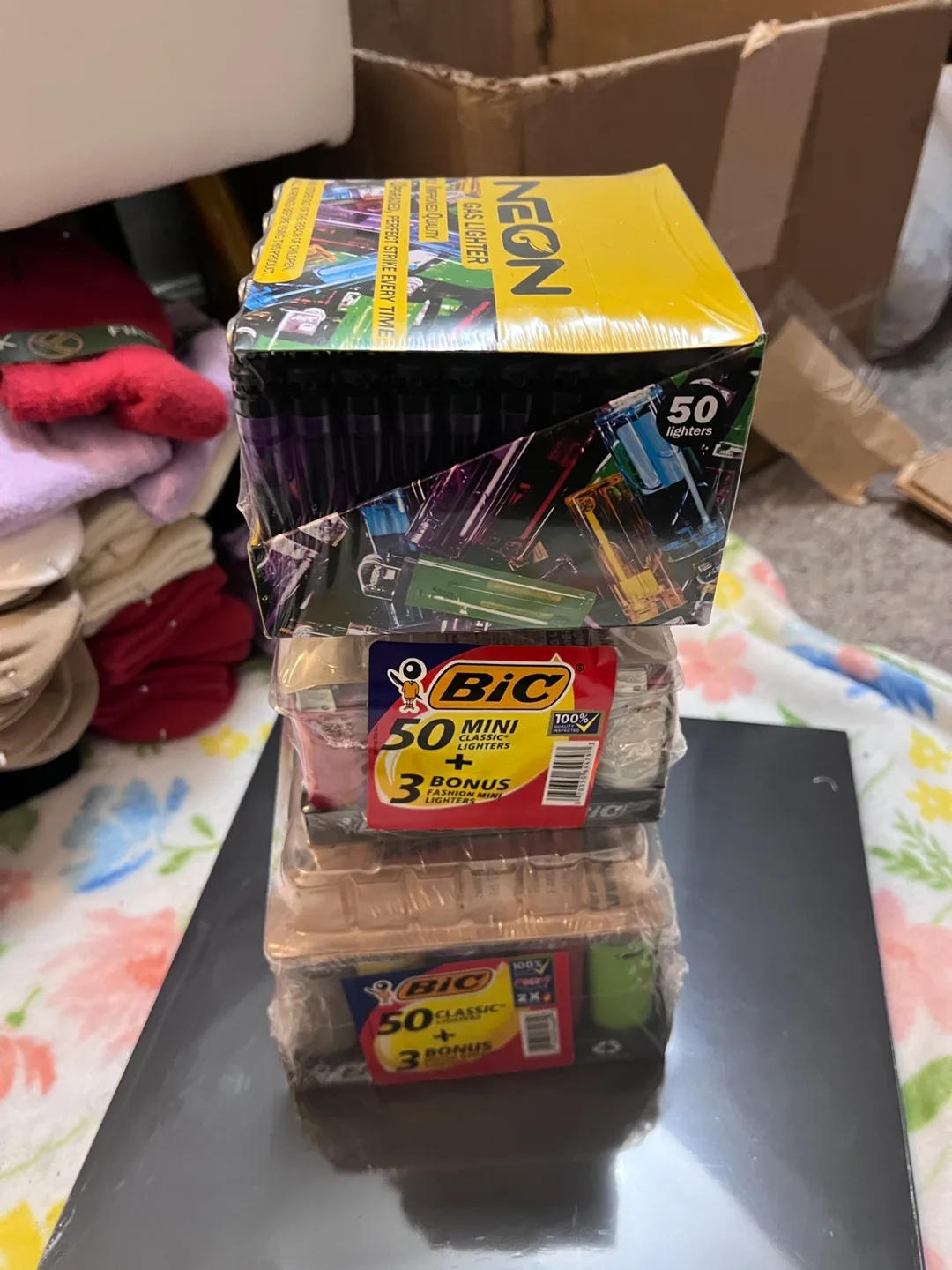 Neon & BIC Lighters L - BIC Lighters S Lot of 3 Packs image indicator(3)