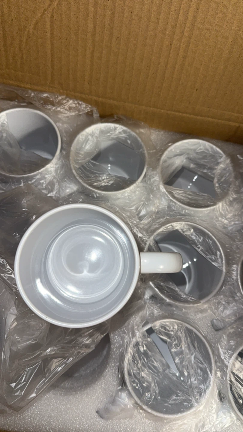 New White Ceramic Coffee Mugs - Set of 12 - photo 3