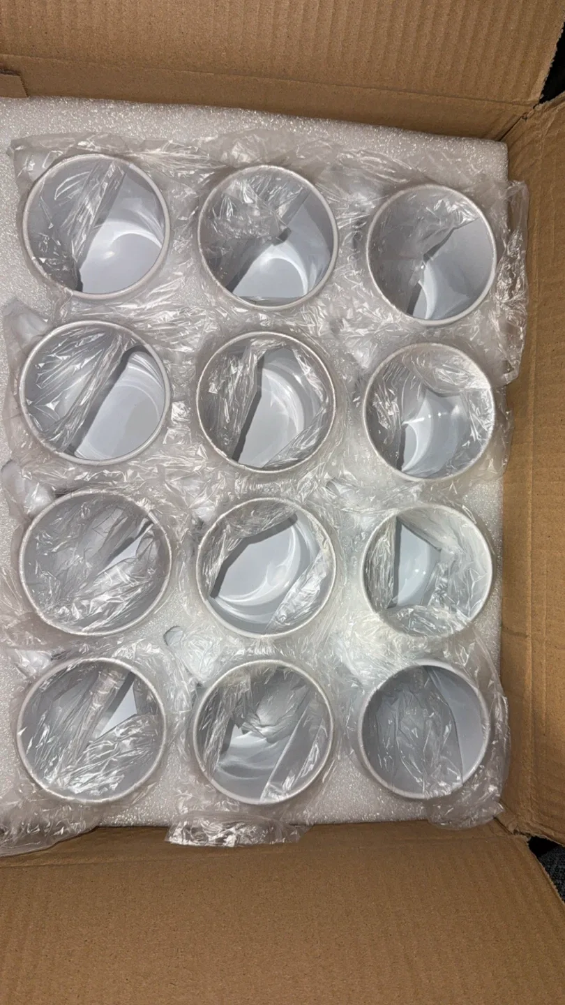 New White Ceramic Coffee Mugs - Set of 12