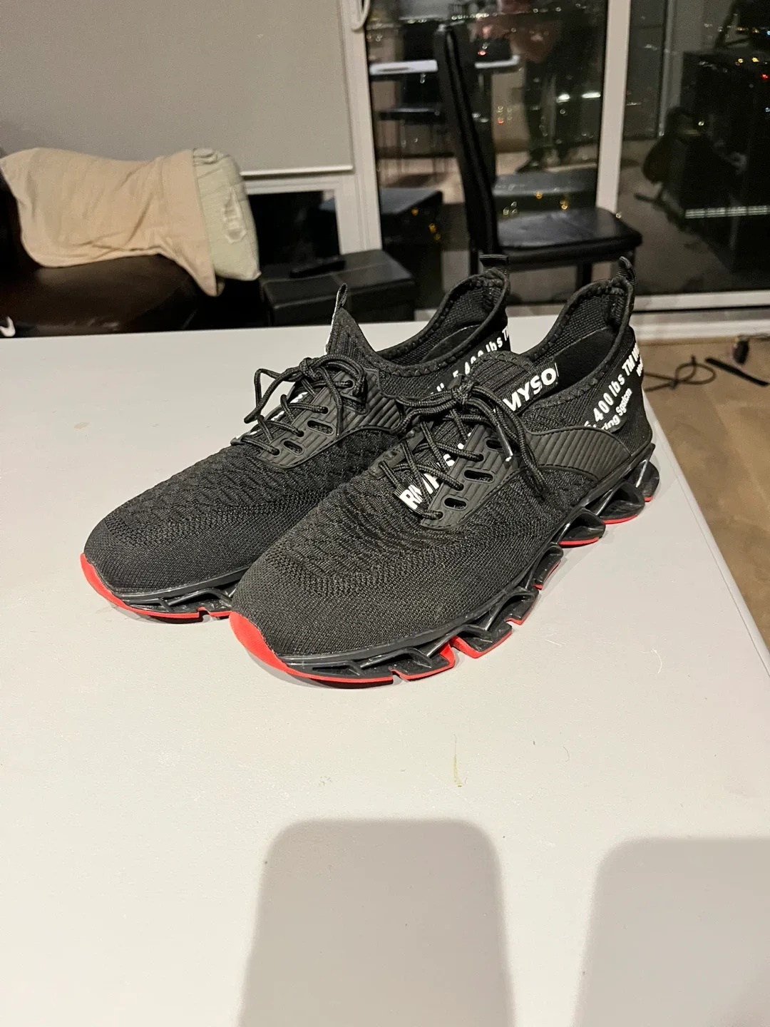 LUNIVA Black Running Shoes - Size 45 European