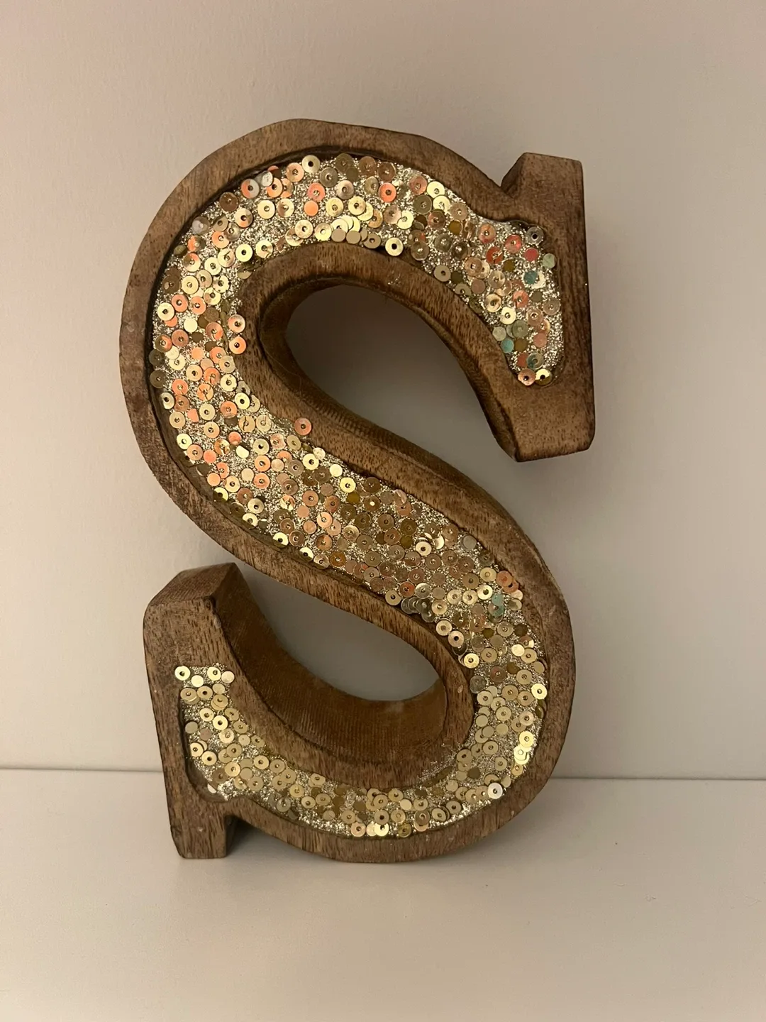 Wooden Letter S Decor