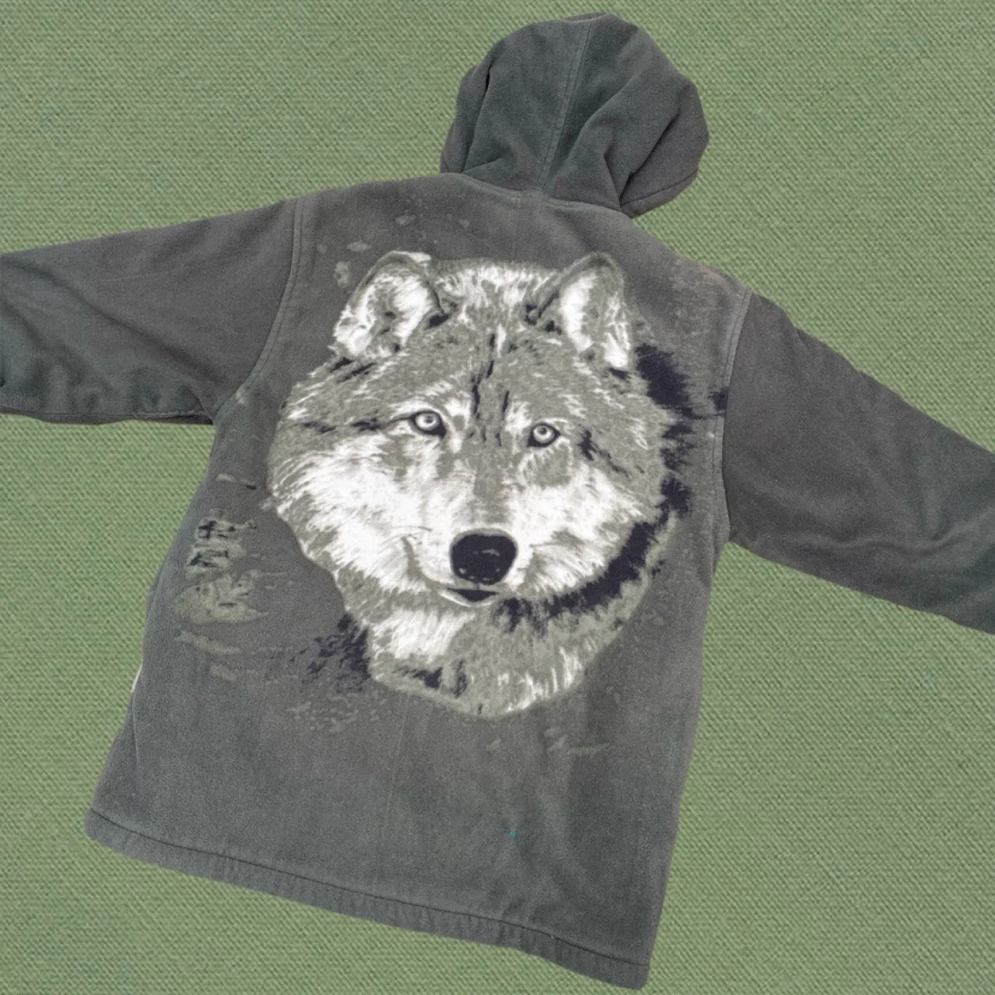 Vintage Wolf Sherpa Jacket (small) image indicator(2)