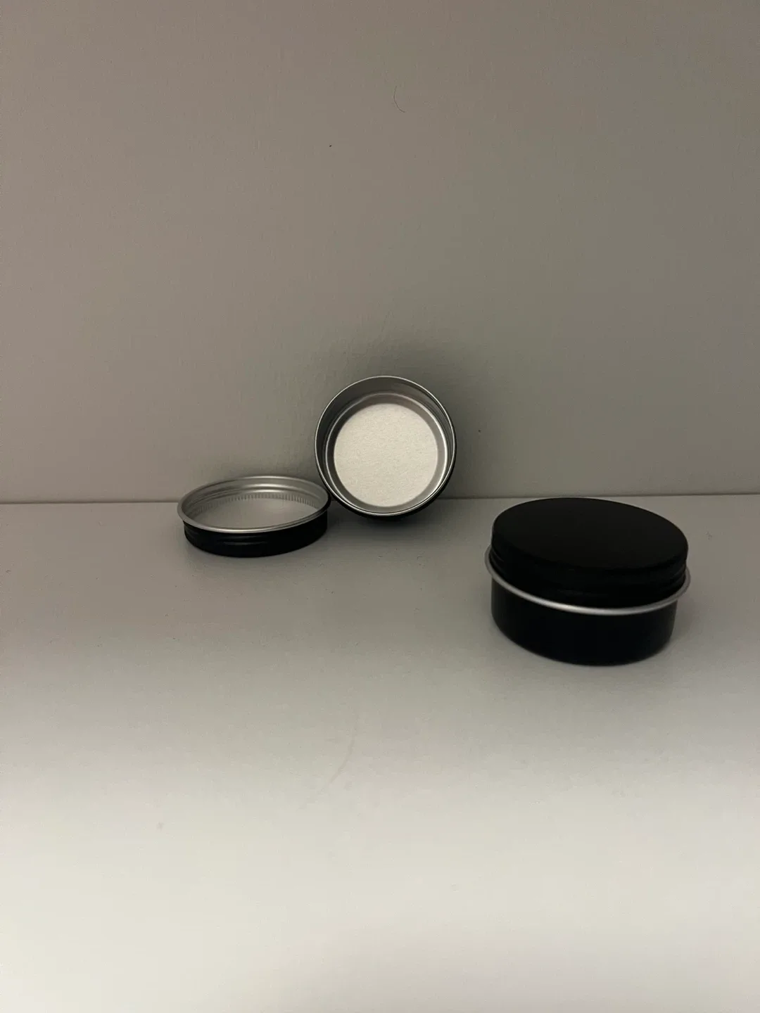 Small Black Metal Tin Containers