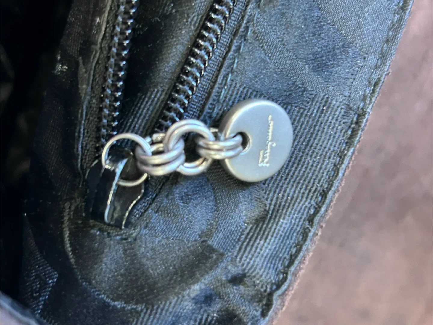 Salvatore Ferragamo Brown Suede Shoulder Bag image indicator(5)