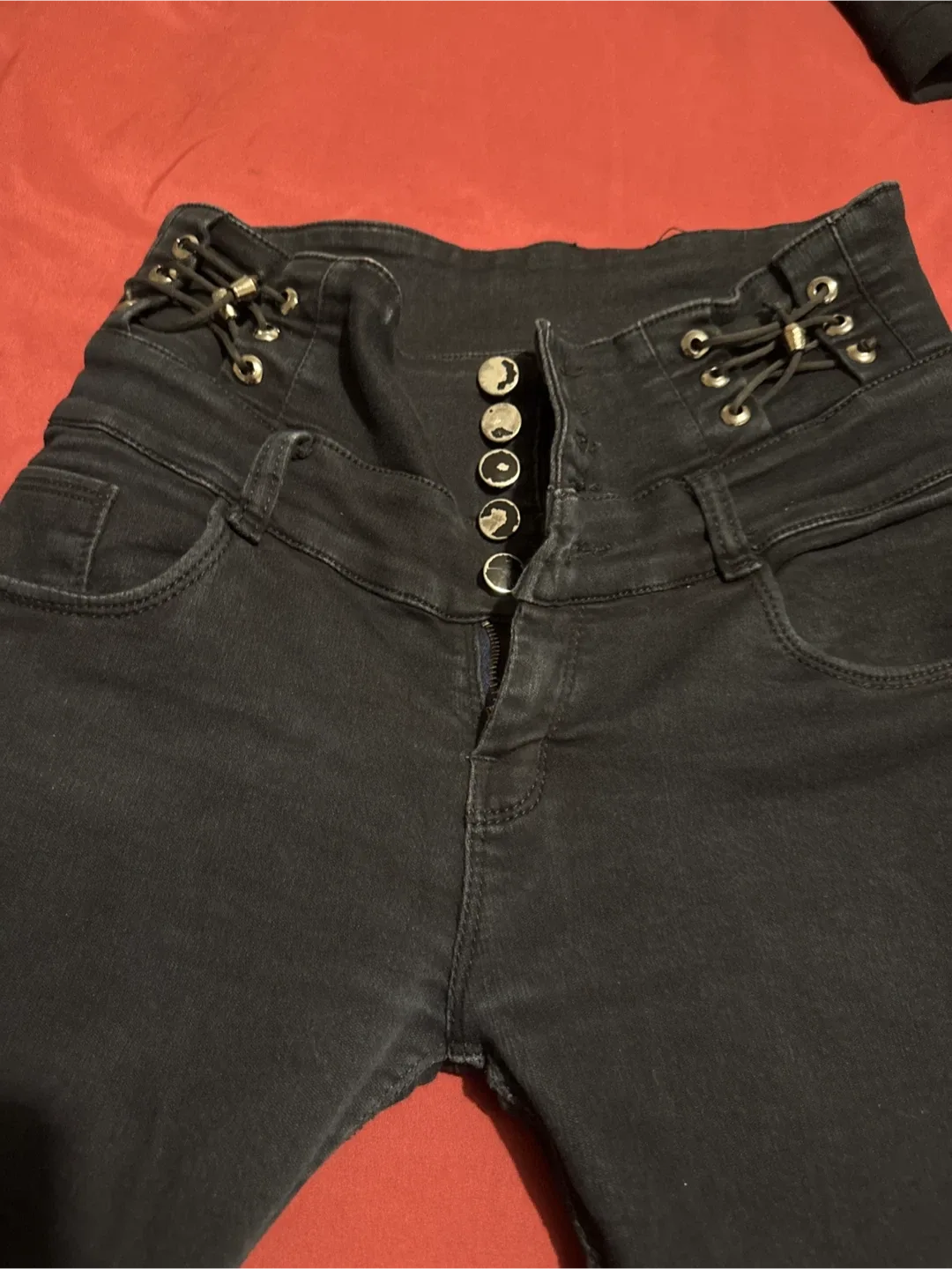 Fashion Black High-Waisted Jeans - Size 30 image indicator(2)