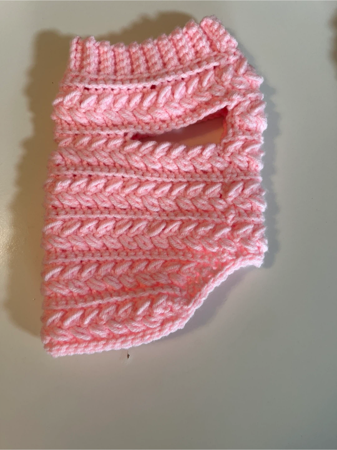 Handmade Pink Dog Sweater - Small - photo 3
