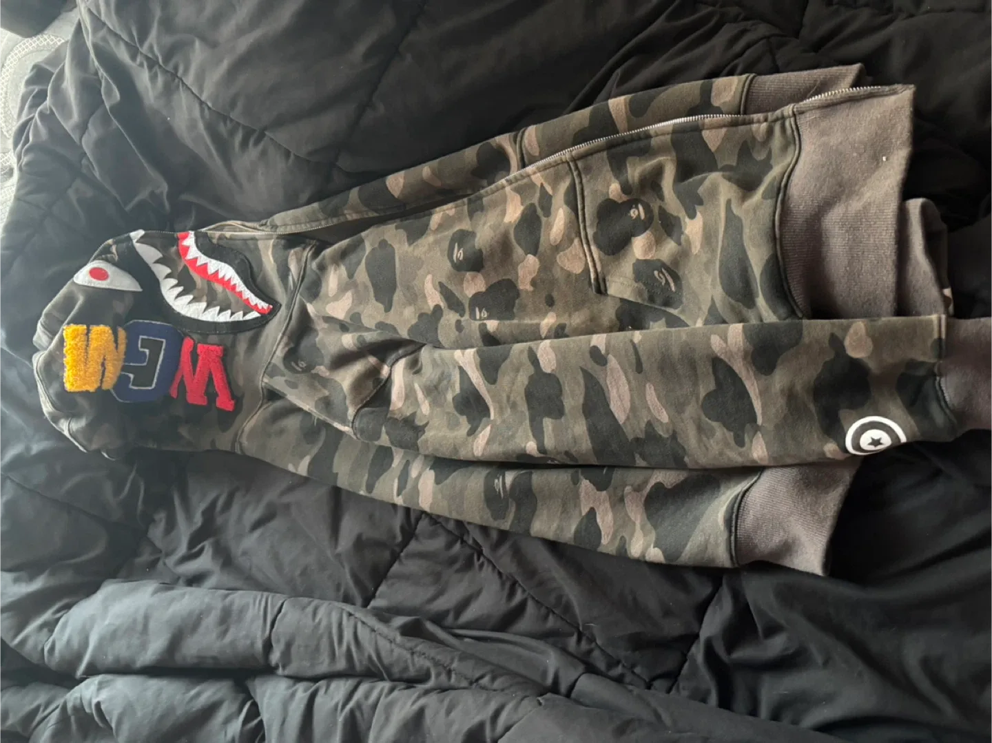 Bathing Ape Camo Hoodie - Size Medium