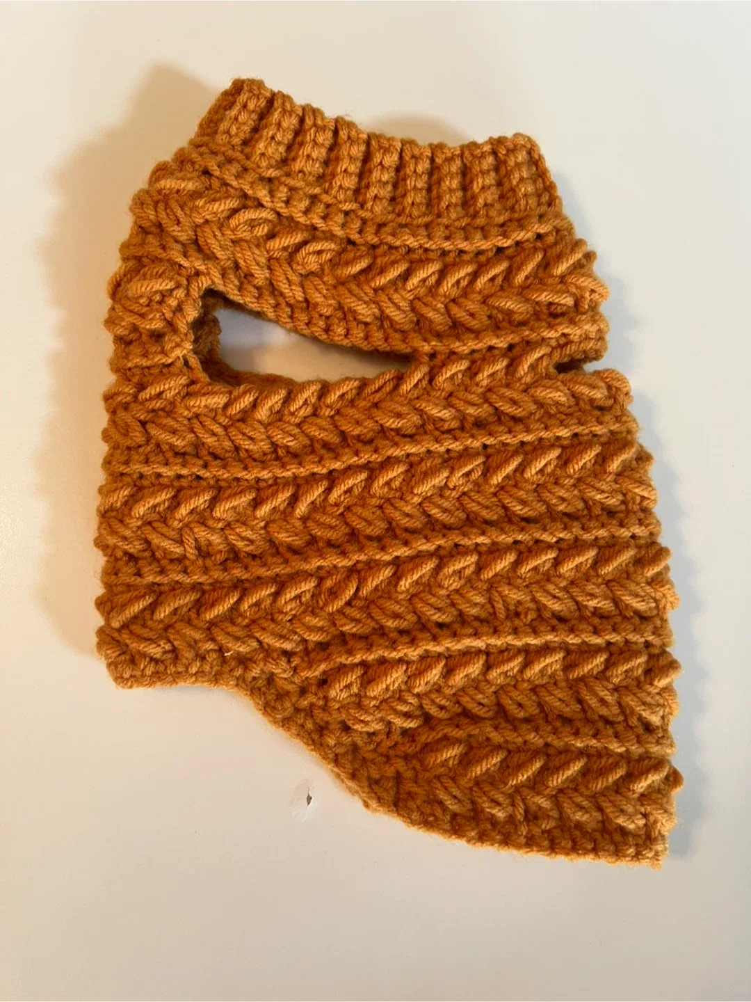 Handmade crochet Dog Sweater - Small, Orange image indicator(2)