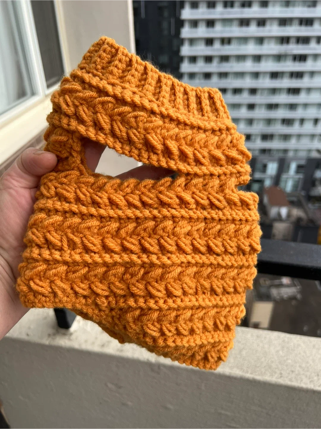 Handmade crochet Dog Sweater - Small, Orange
