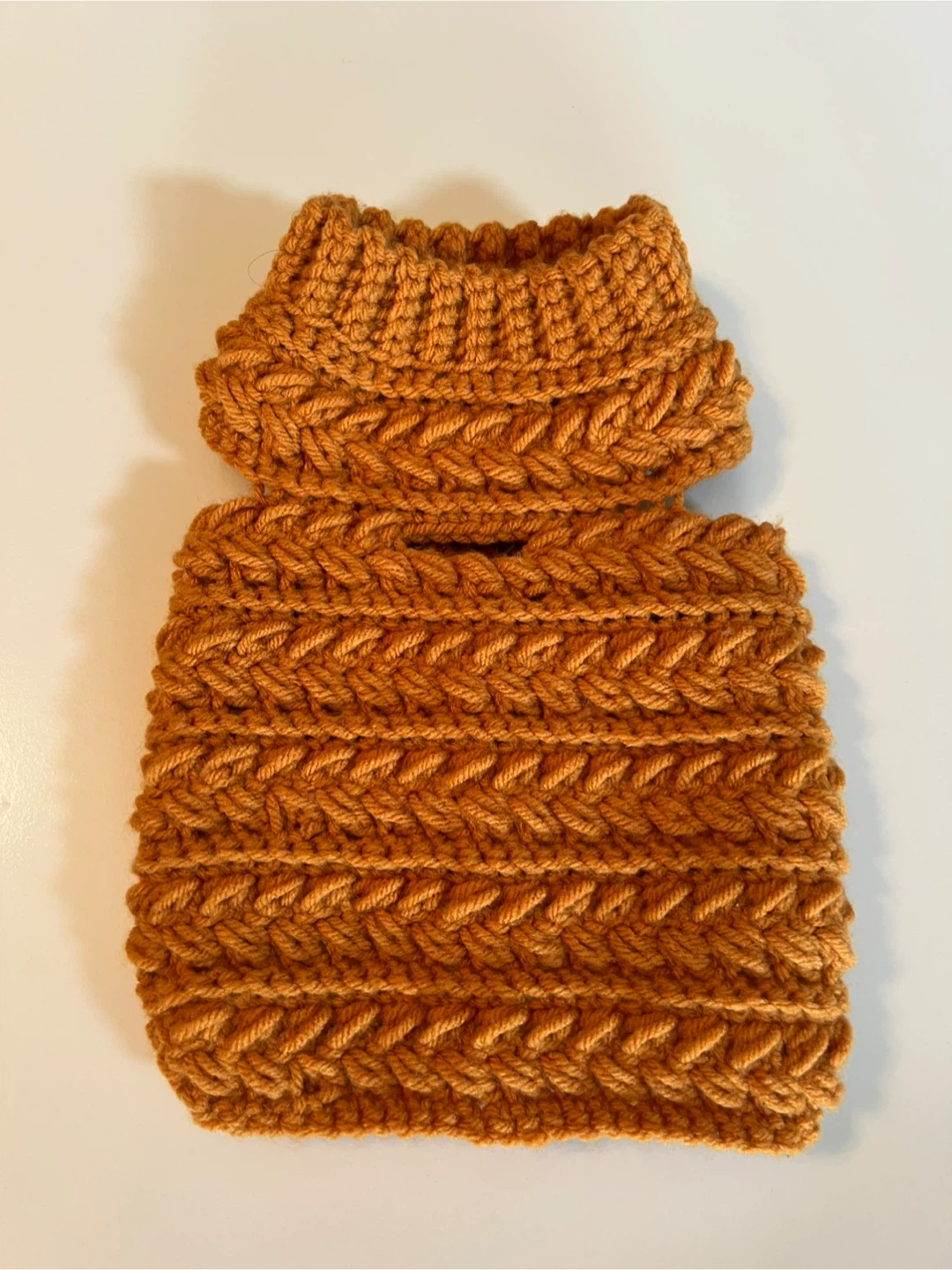 Handmade crochet Dog Sweater - Small, Orange - photo 3