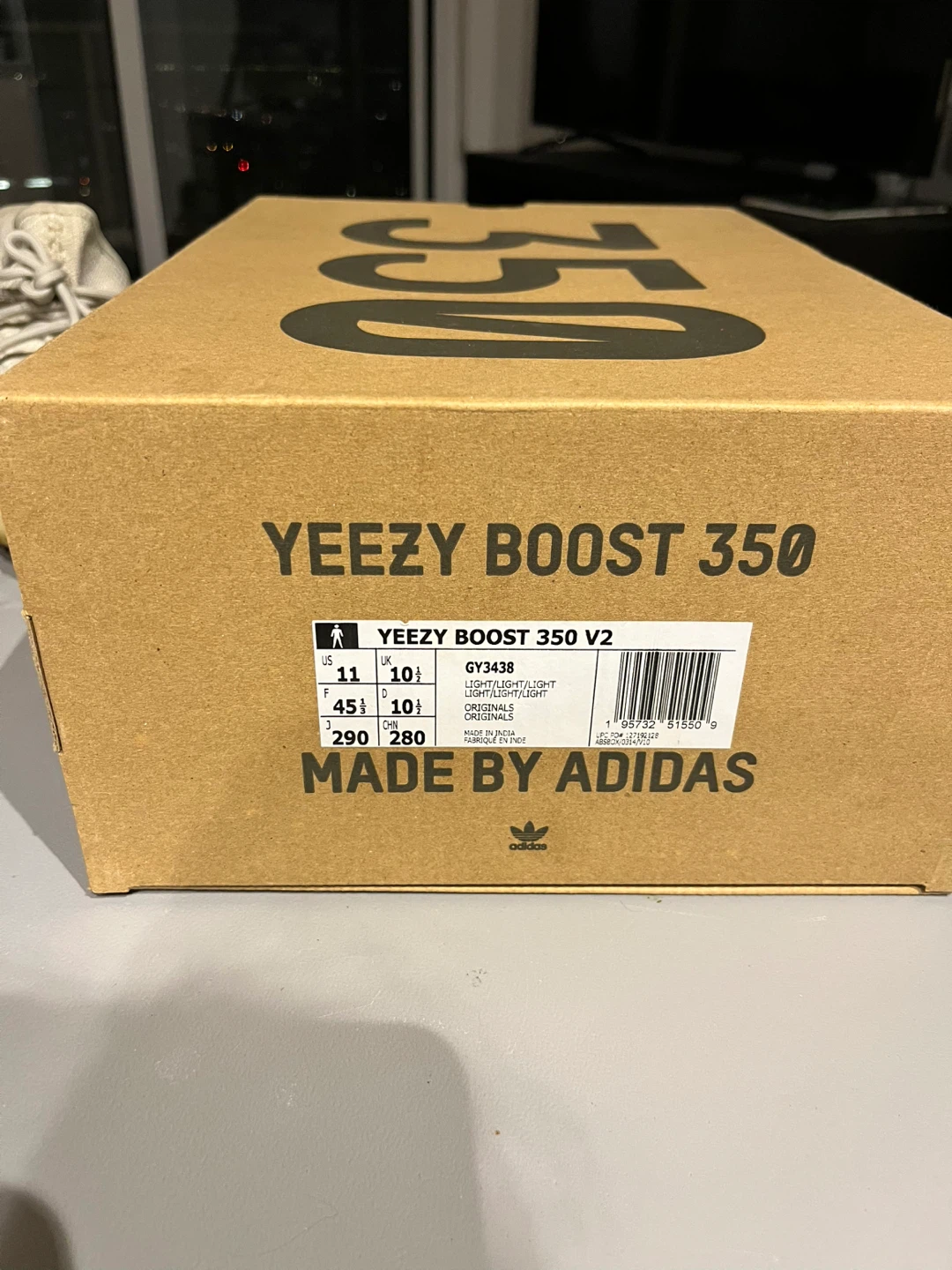 Adidas Yeezy Boost 350 V2 Light/Light US 11 - photo 2