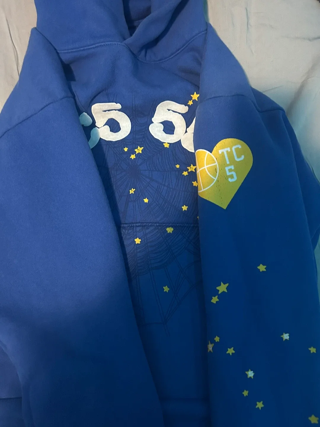 SP5DER Blue Hoodie - Size S image indicator(3)