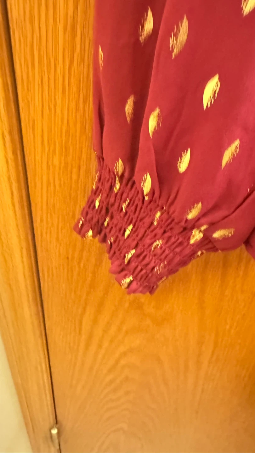 Cleo Hot Pink & Gold Blouse - Size XL - photo 4