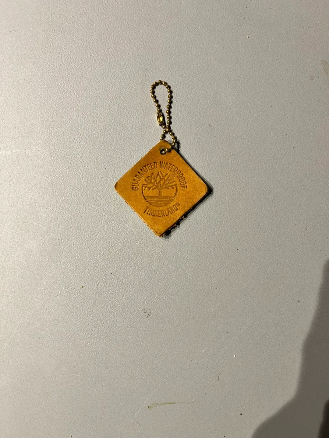 Timberland Guaranteed Waterproof Leather Keychain Tag