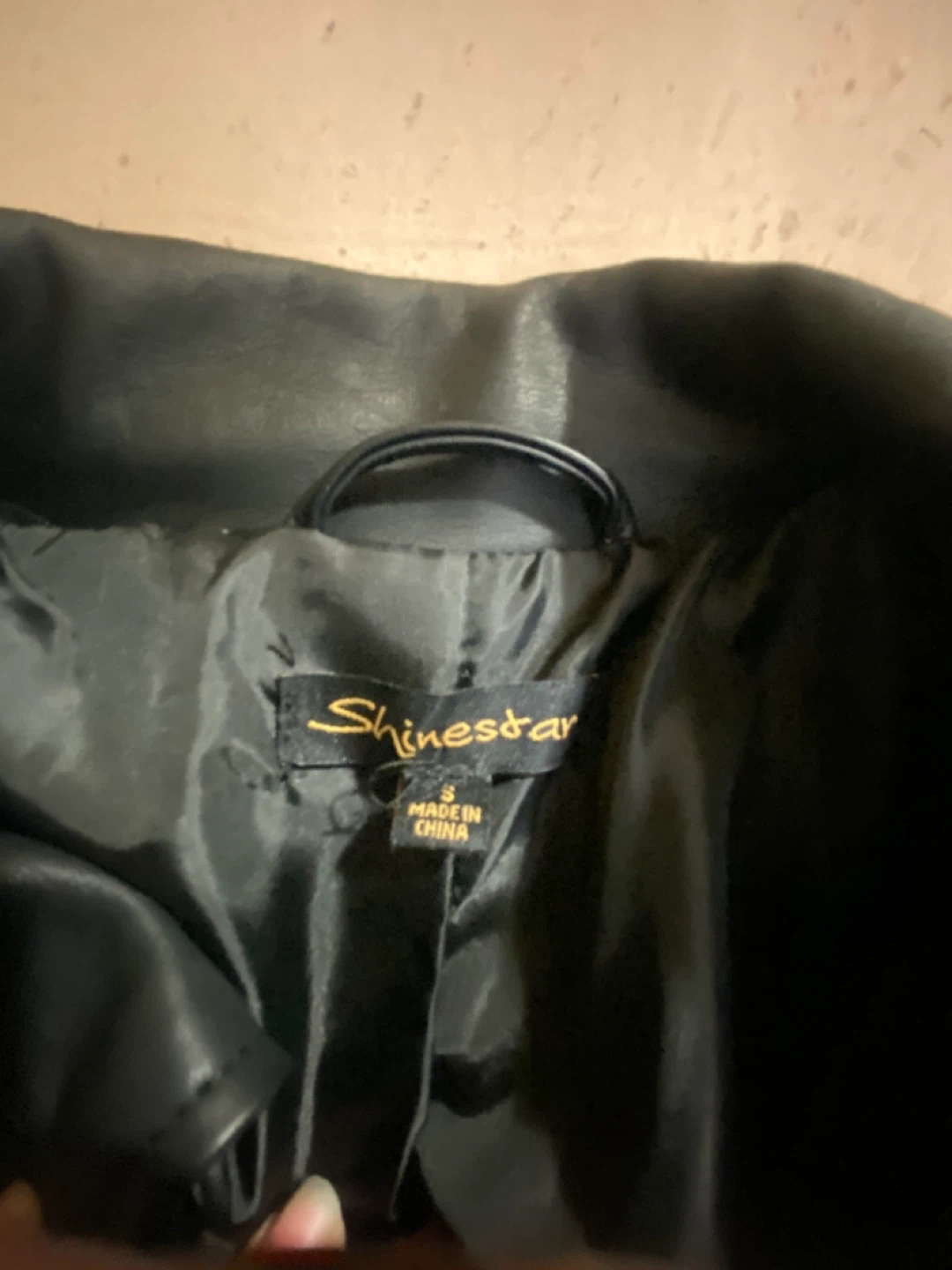 ShinesStar Black Biker Jacket - Size S - photo 4