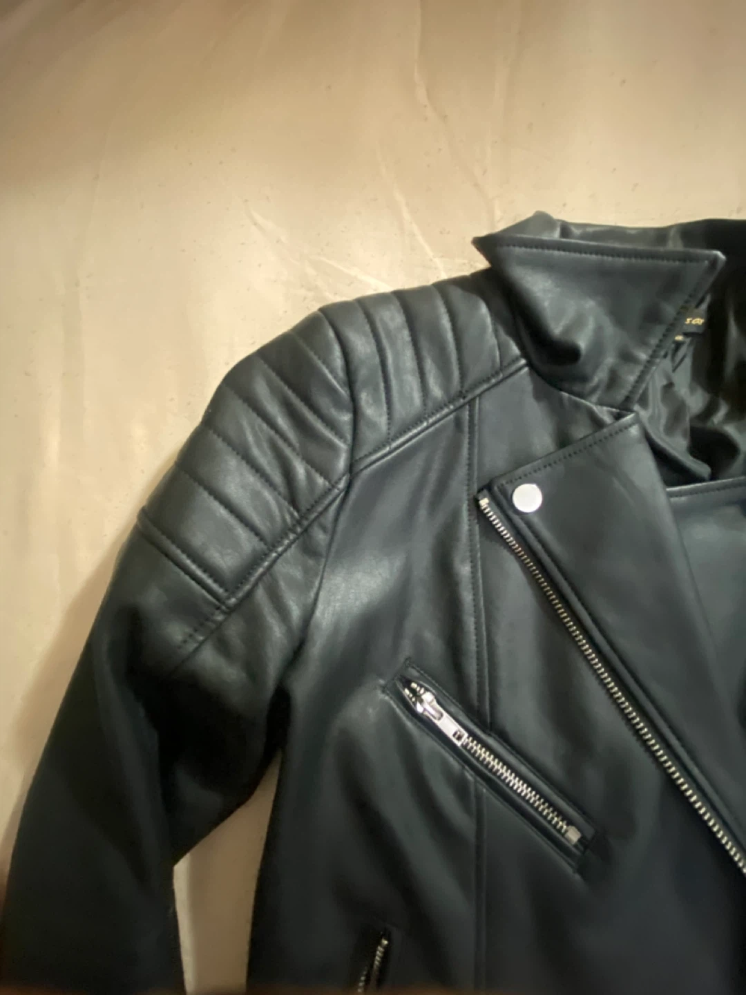 ShinesStar Black Biker Jacket - Size S - photo 5