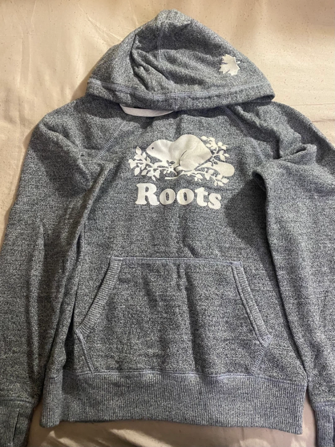 Roots Grey Hoodie - Size XS