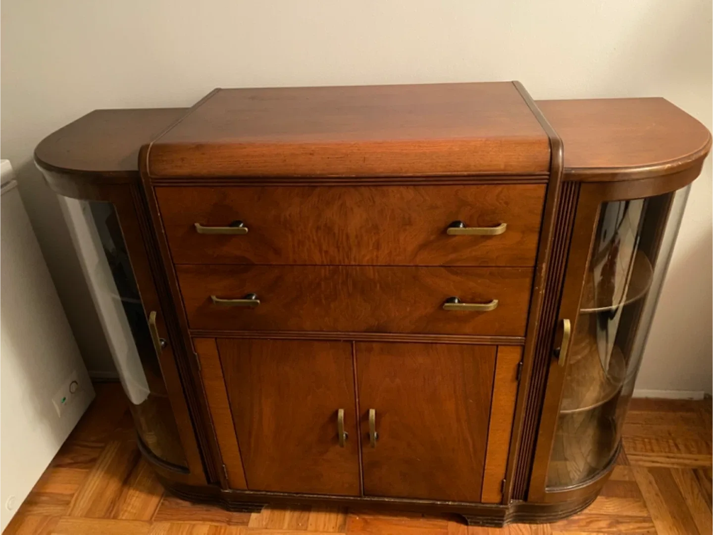 Vintage Wood Sideboard Cabinet
