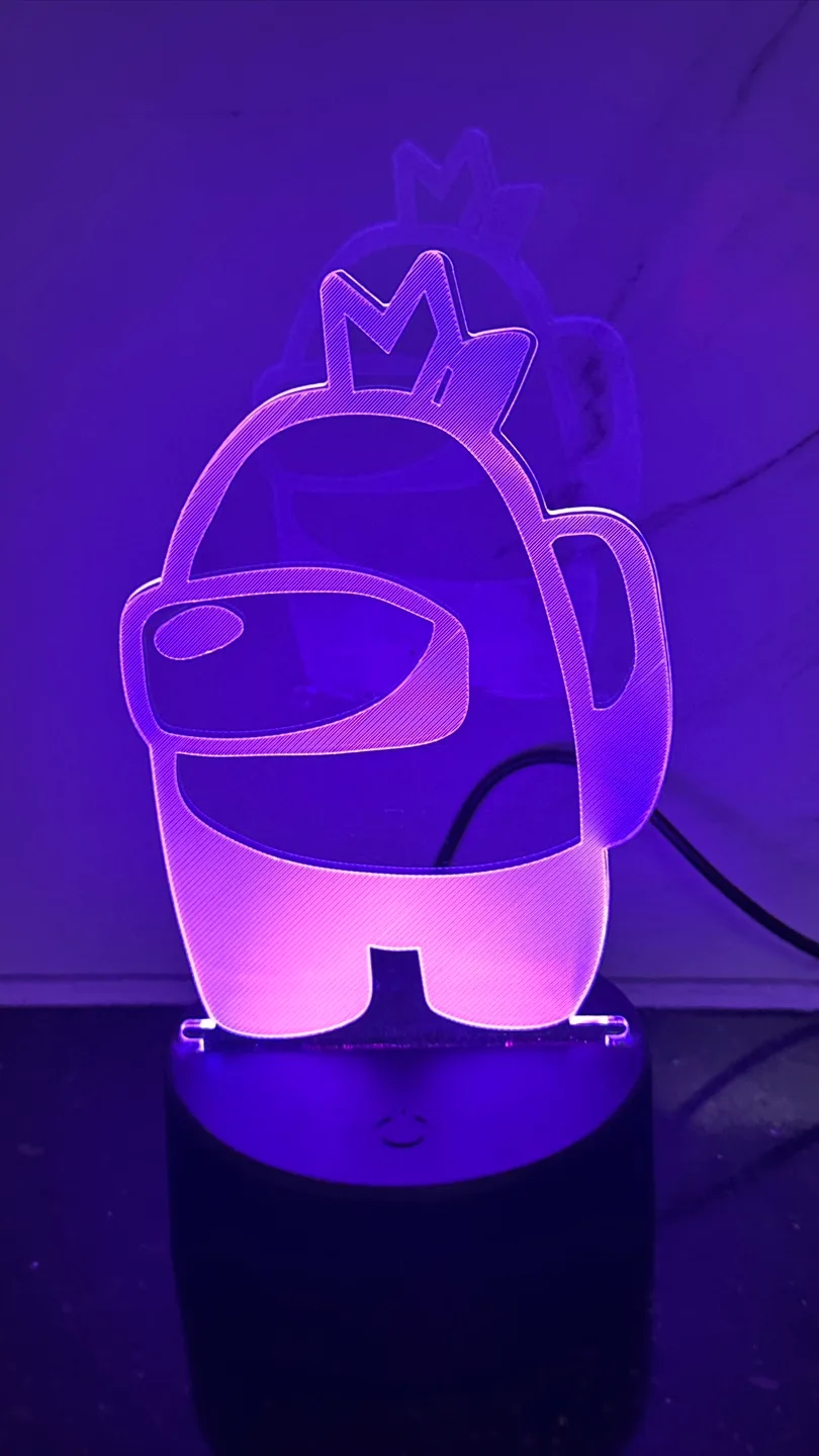 Creative 3D Visualization Among Us Lamp image indicator(4)