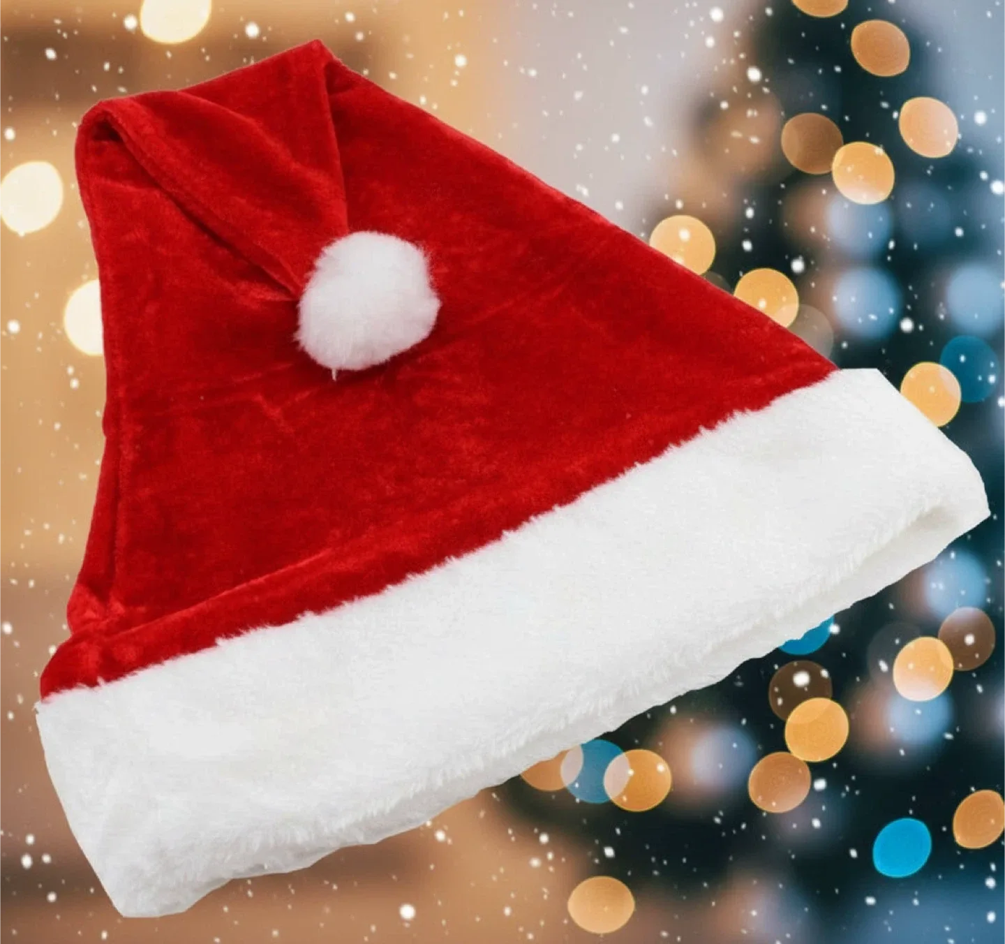 Red & White Plush Santa Hat