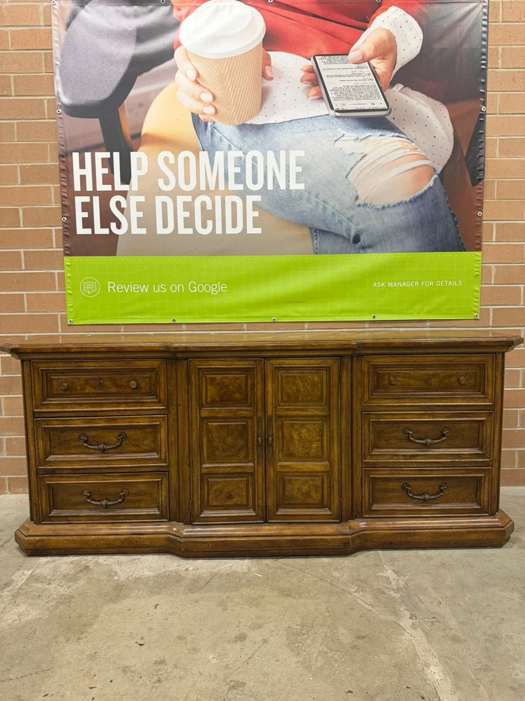 Vintage Wooden 9 drawers Dresser