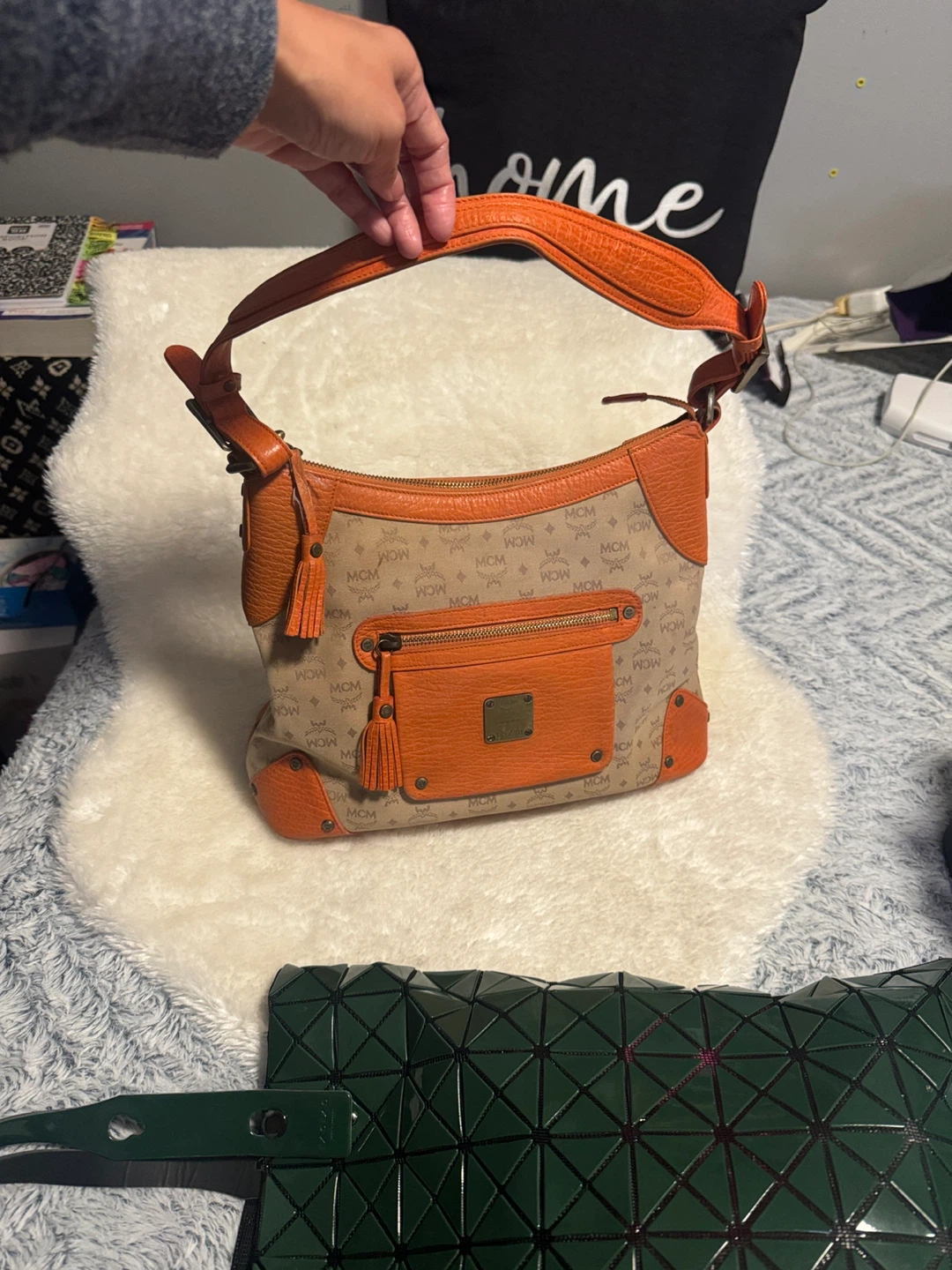MCM Hobo Bag - Orange Trim