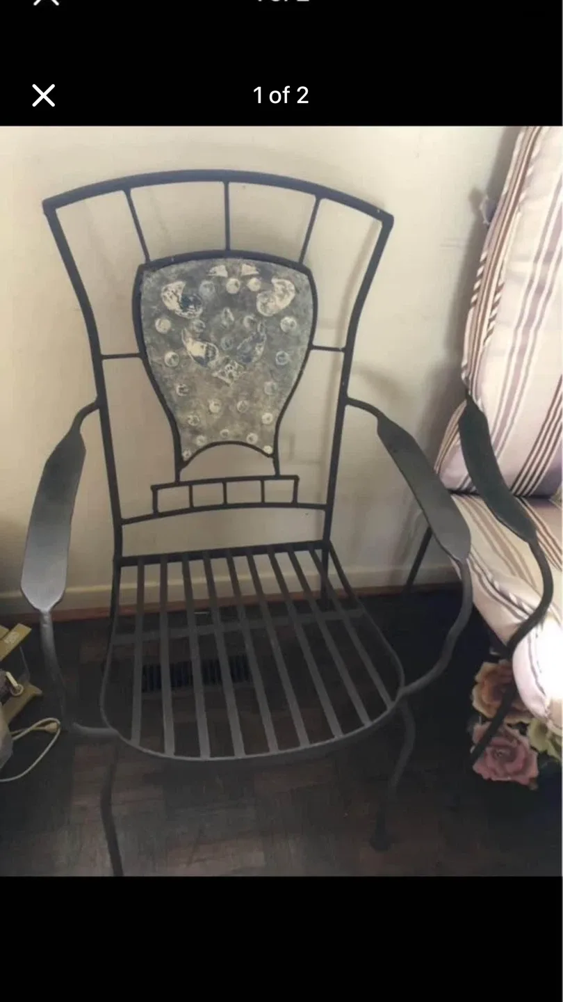 Unique Metal Armchairs - Set of Two image indicator(2)