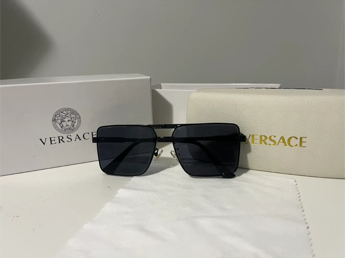 Versace Black Sunglasses with Box