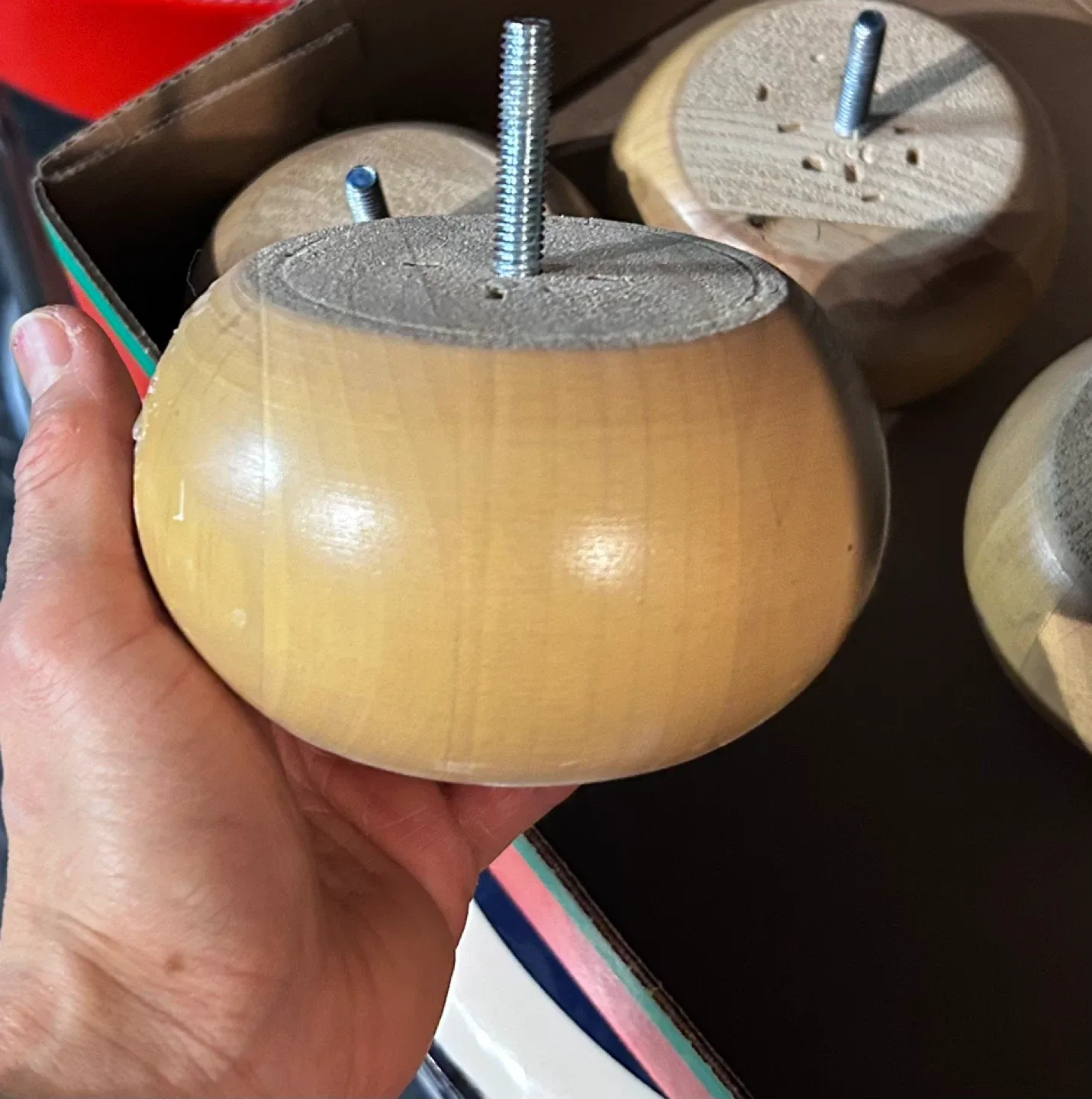 Set of 4 Wooden Furniture Legs