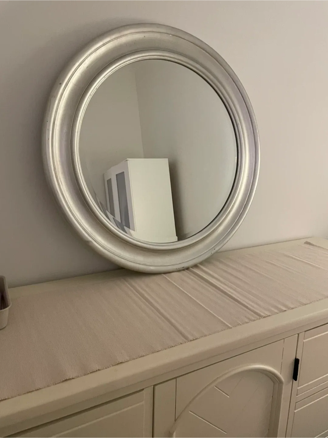 Round Silver Mirror
