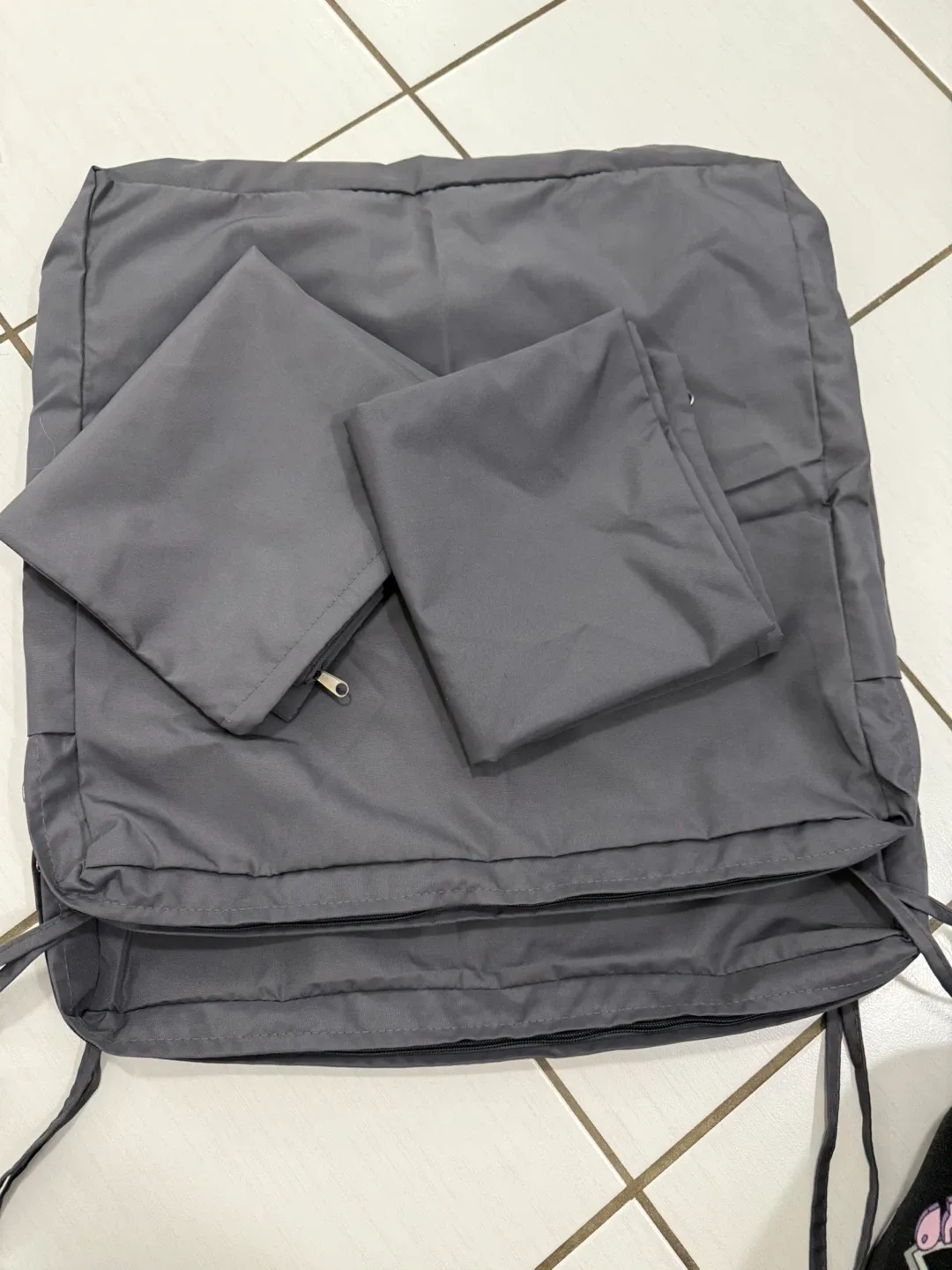 Outdoor Chair Cushion Covers – Dark Grey – 19x19” (Covers Only