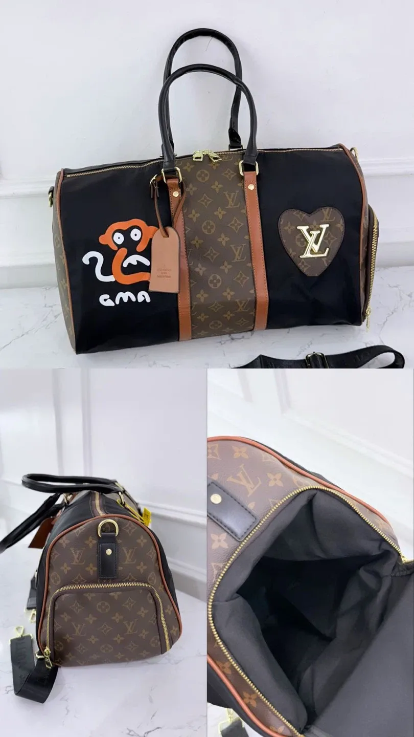 Louis Vuitton Black Duffle Bag
