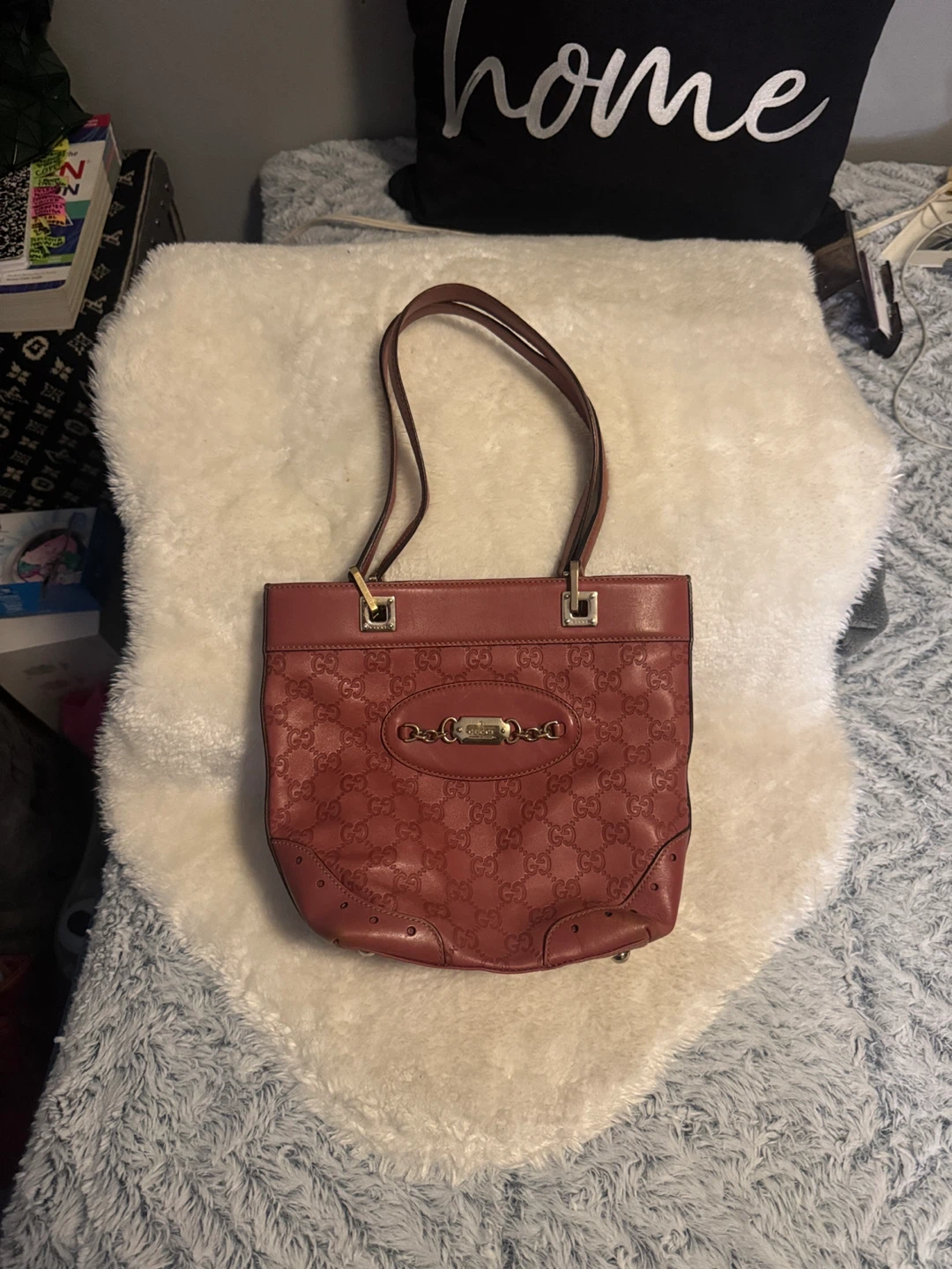 Gucci Made in Italy Leather Tote Bag