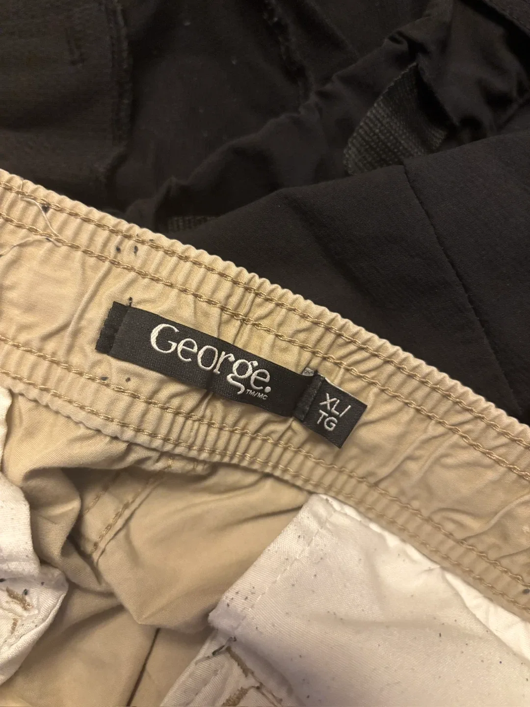 George XL Beige Cargo Pants and black pants image indicator(3)