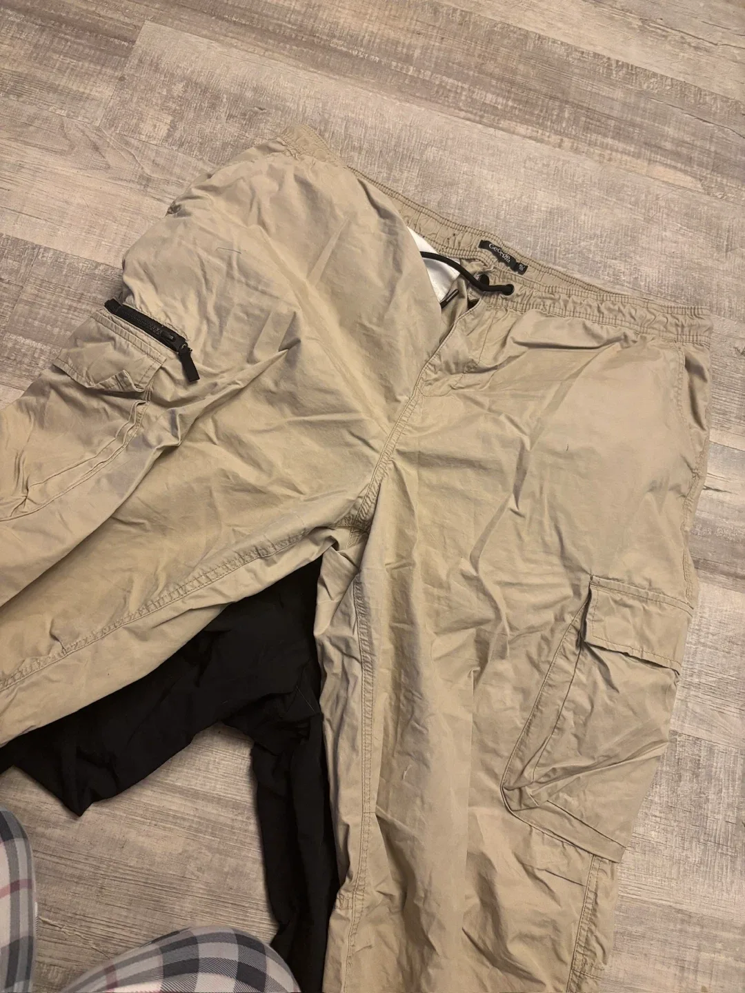 George XL Beige Cargo Pants and black pants image indicator(4)