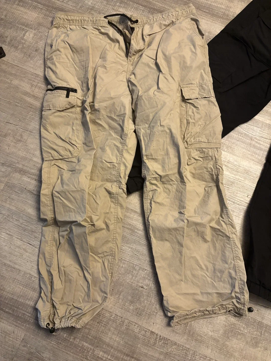 George XL Beige Cargo Pants and black pants image indicator(2)