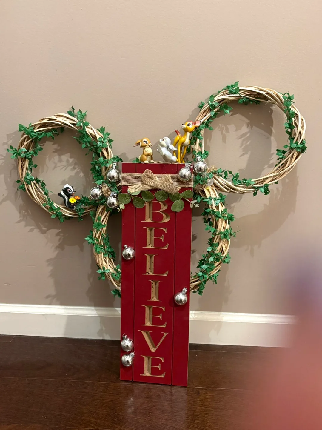 Disney Inspired Holiday Wreath Decor - New