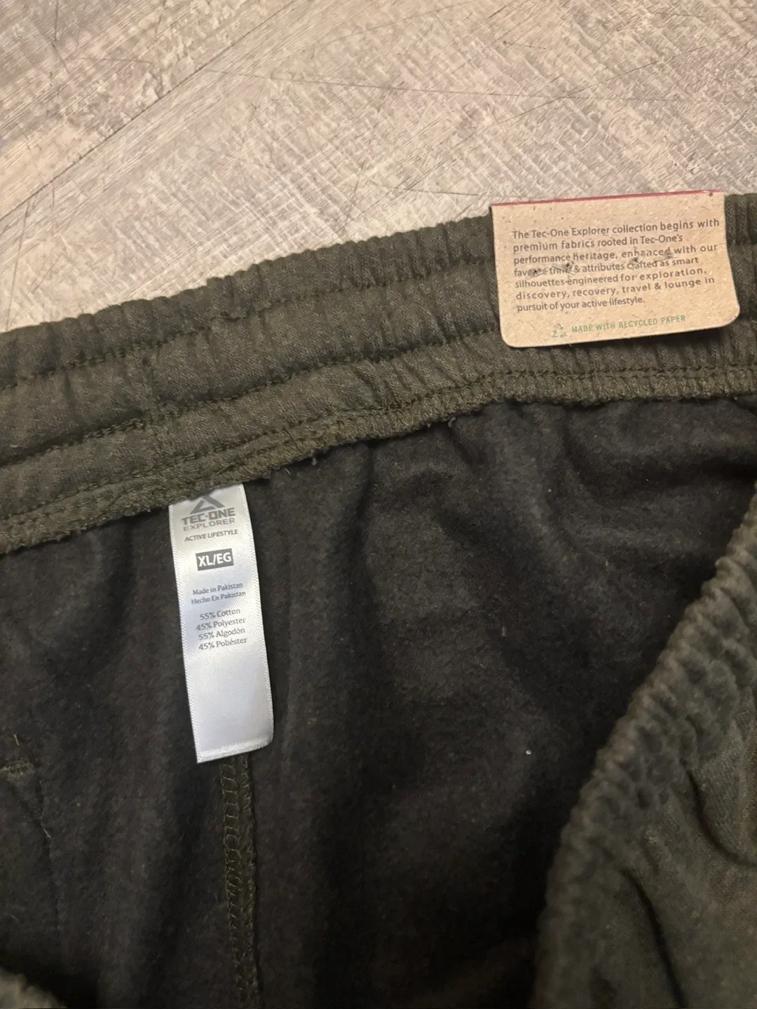 Tec-One Explorer XL Cargo Sweatpants - Olive image indicator(4)