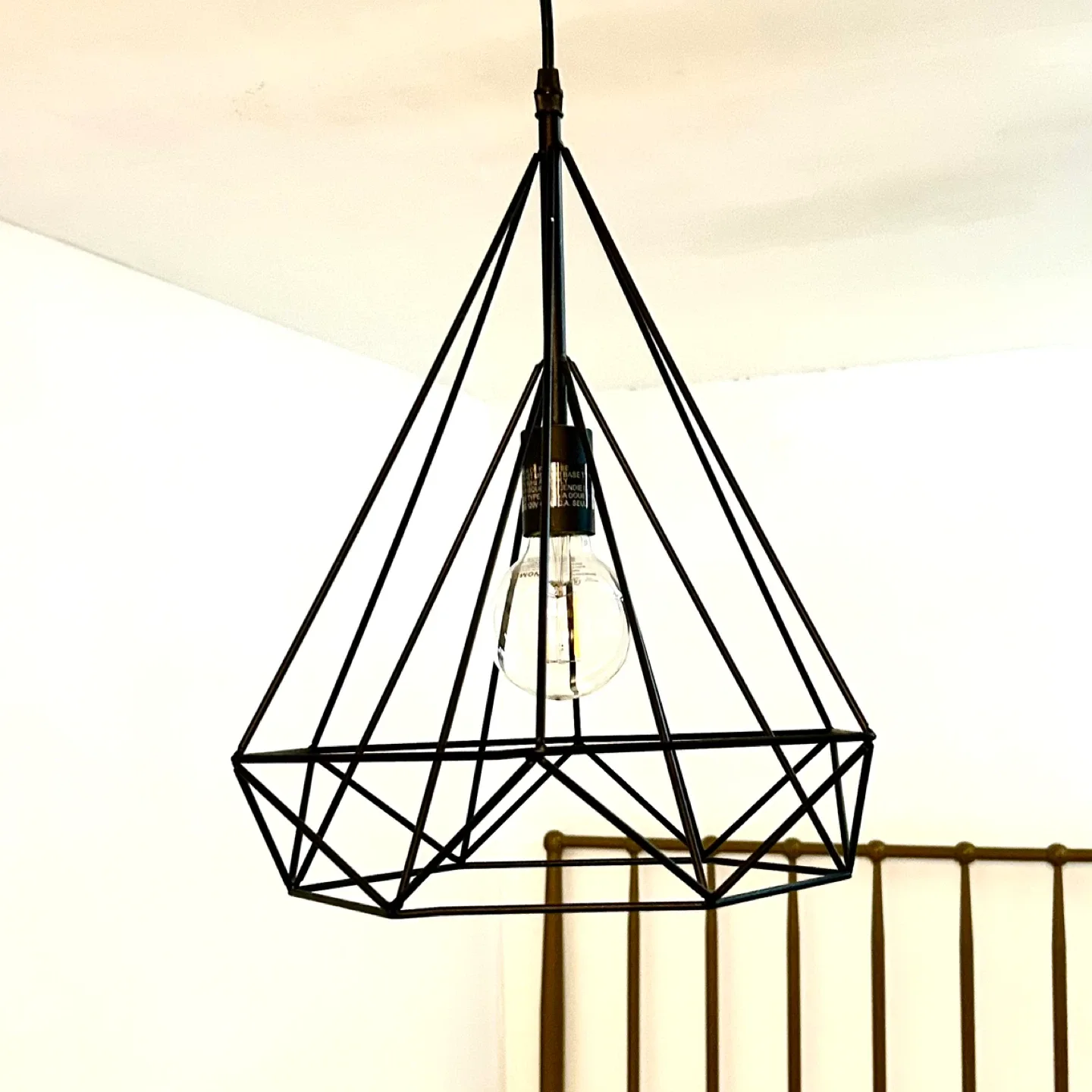 Diamond Geometric Black Pendant Ceiling Light