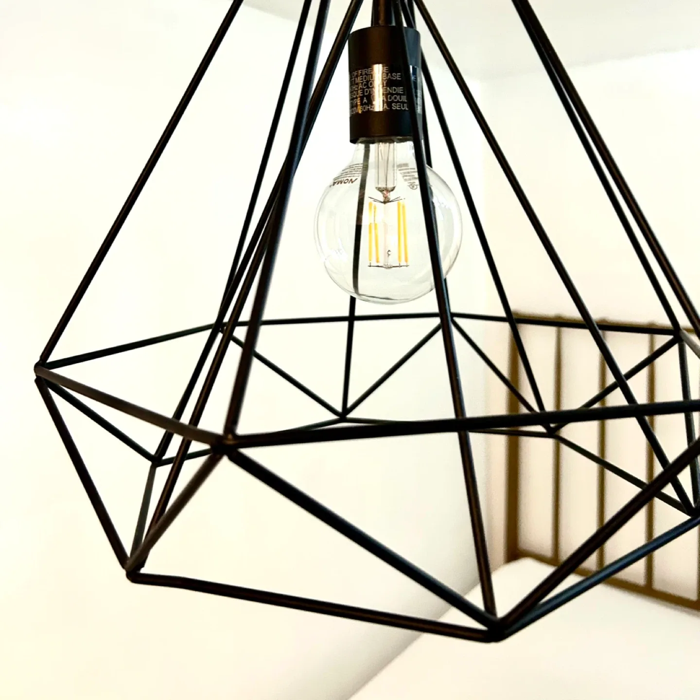 Diamond Geometric Black Pendant Ceiling Light image indicator(3)