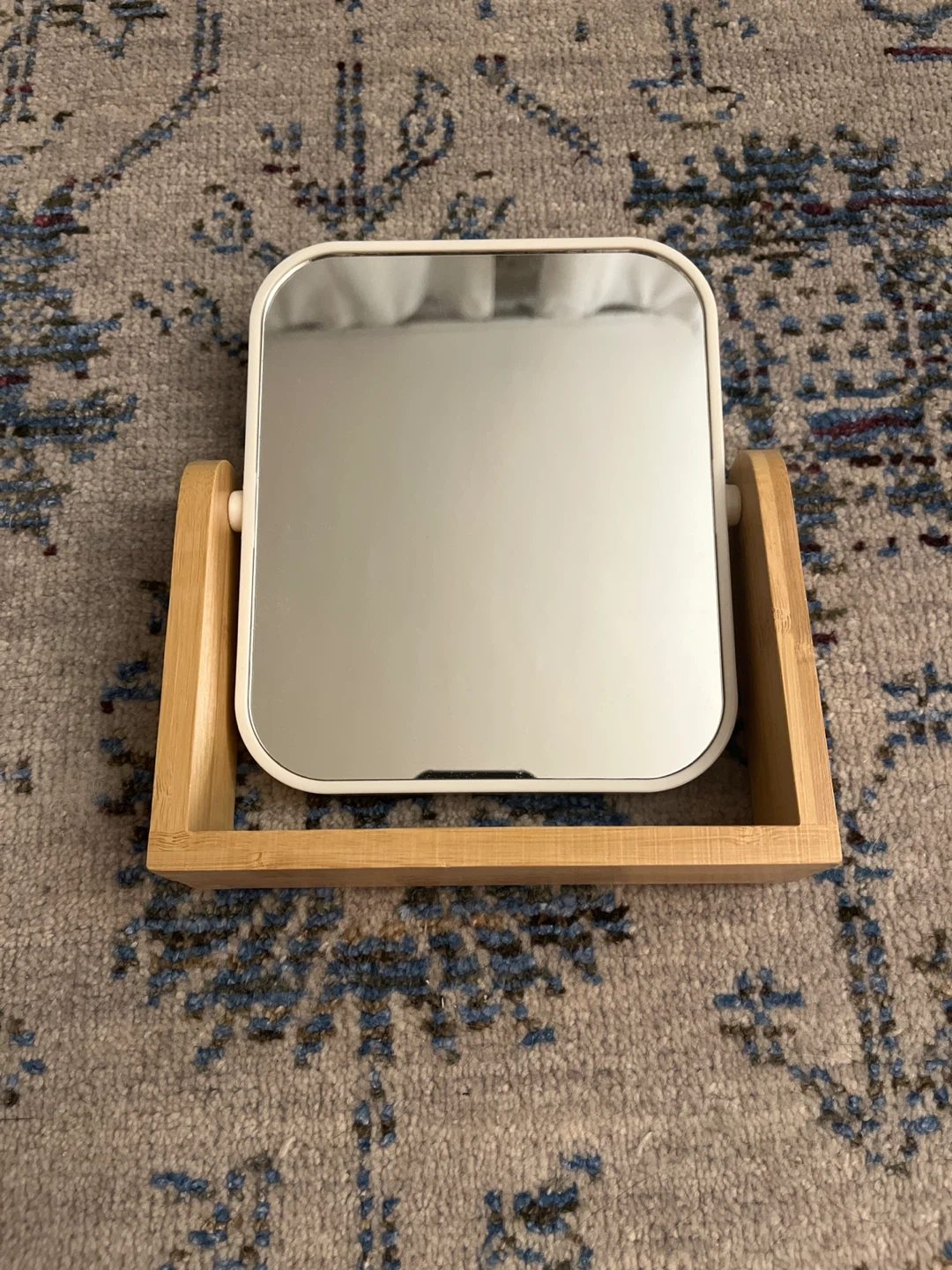 Small Vanity Mirror with Wood Stand - photo 2
