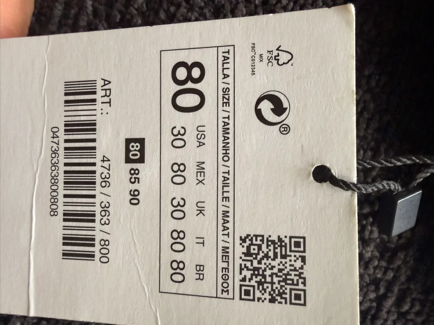 Zara Black Belt with Gold Buckle - Size 80 image indicator(4)