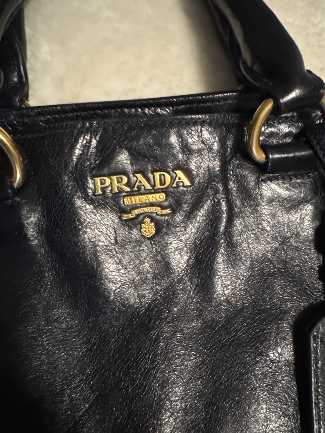Prada Milano Black Leather Tote Bag - photo 2