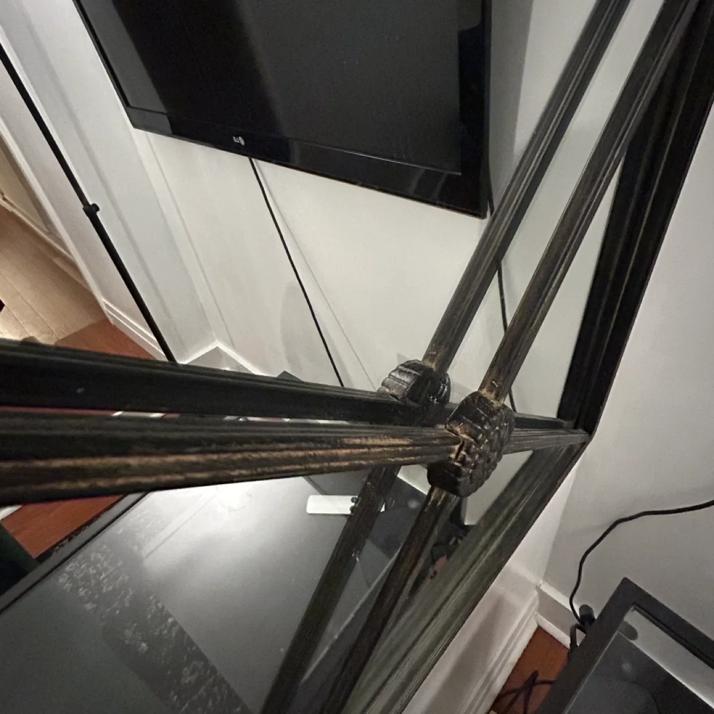 Lot of 5: 3 Wall Shelves & 2 Cast Iron Mirrors Set image indicator(4)